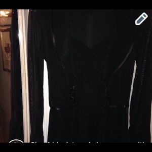 Size 4 black tuxedo long gown